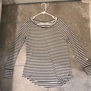 Soft striped long sleeve T-shirt